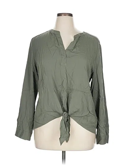 Chico's 3/4 Sleeve Blouse In Green