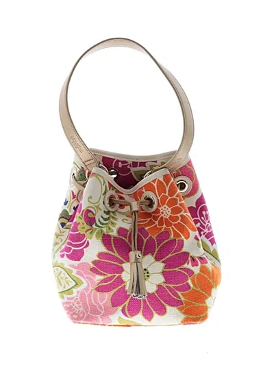 Pre-owned Spartina 449 Bucket Bag In White