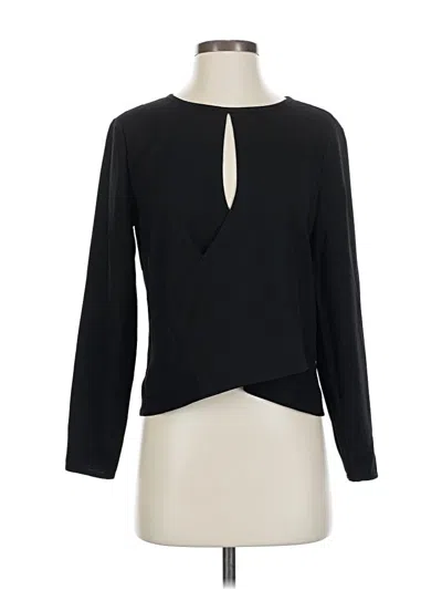 Pre-owned Club Monaco Long Sleeve Blouse In Black