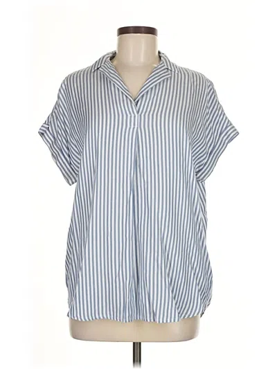 Pre-owned Beachlunchlounge Short Sleeve Blouse In Blue