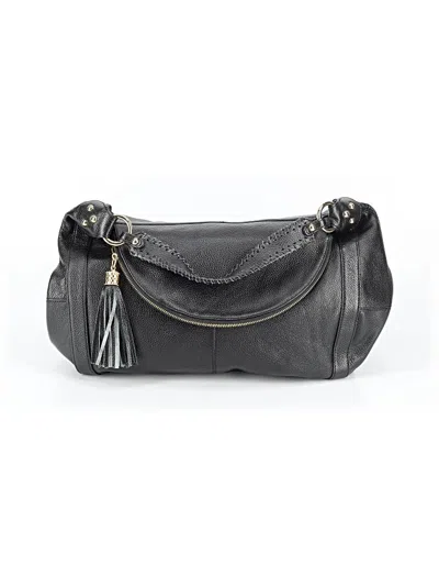 Pre-owned Assorted Brands Leather Shoulder Bag In Black