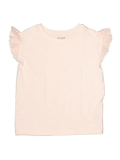 Pre-owned Cat & Jack Kids' Short Sleeve T-shirt In White