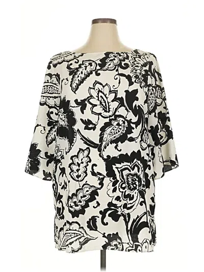 Pre-owned Polo Ralph Lauren 3/4 Sleeve Blouse In White