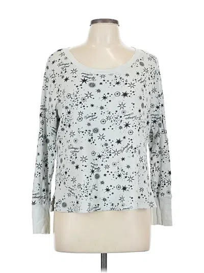 Pre-owned Victoria's Secret 3/4 Sleeve T-shirt In Silver