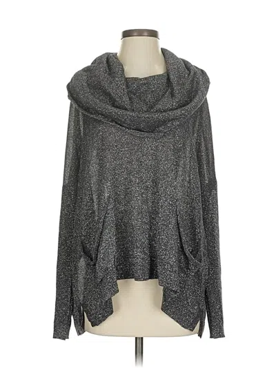 Pre-owned Karen Kane Long Sleeve Top Gray Cowl Neck Tops