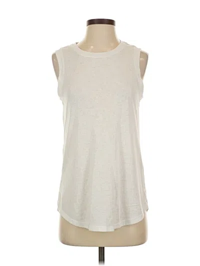 Pre-owned Athleta Sleeveless T-shirt In White
