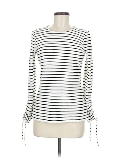 Pre-owned Ann Taylor 3/4 Sleeve T-shirt In White