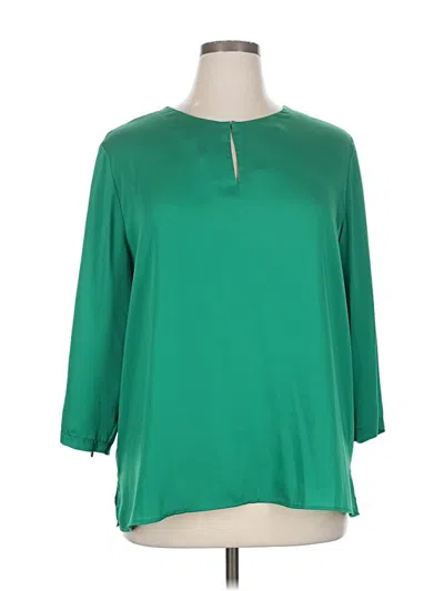 Pre-owned Chico's 3/4 Sleeve Blouse In Green