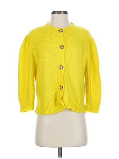 Pre-owned Zara Cardigan Sweater In Yellow