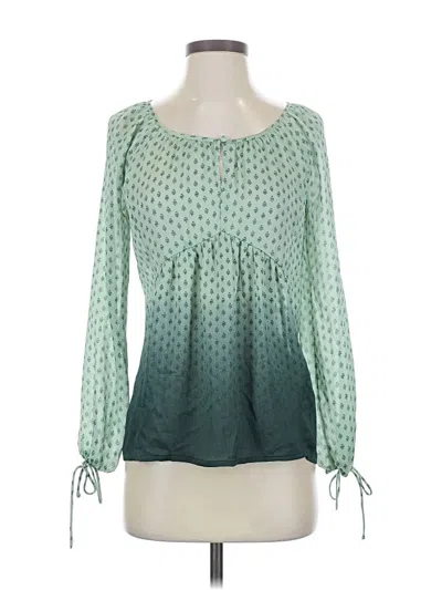 Pre-owned Princess Vera Wang Long Sleeve Blouse In Green