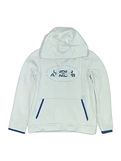 Pre-owned Under Armour Kids' Pullover Hoodie In White