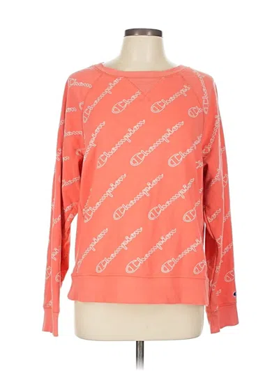 Pre-owned Champion Pullover Sweater In Pink