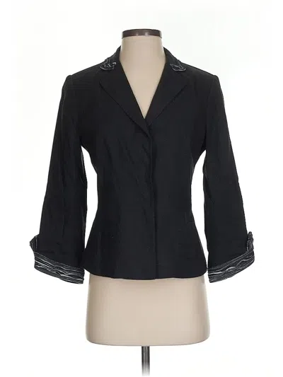 Pre-owned Elie Tahari Blazer Jacket In Black