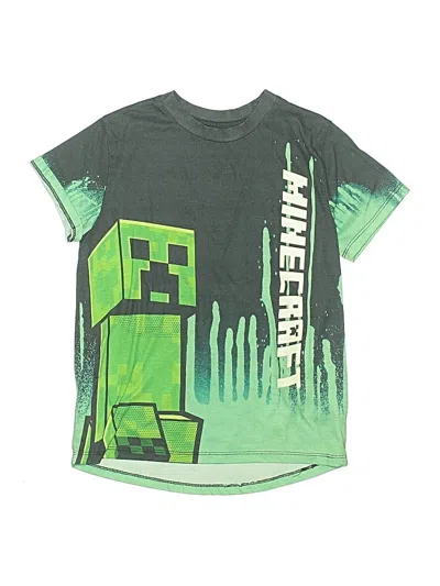 Pre-owned Minecraft Kids' Short Sleeve T-shirt In Green