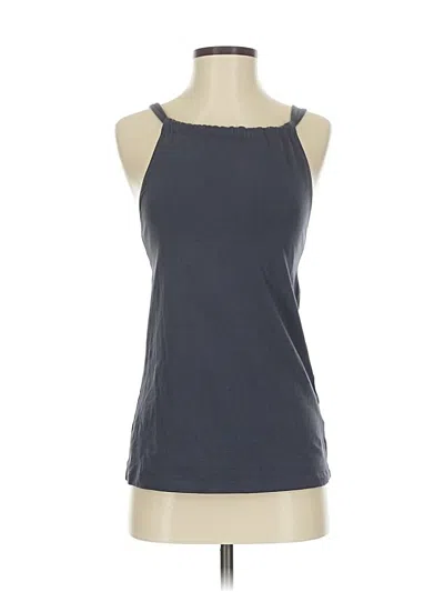 Pre-owned Athleta Tank Top Gray Solid Pattern Halter Neckline Tops