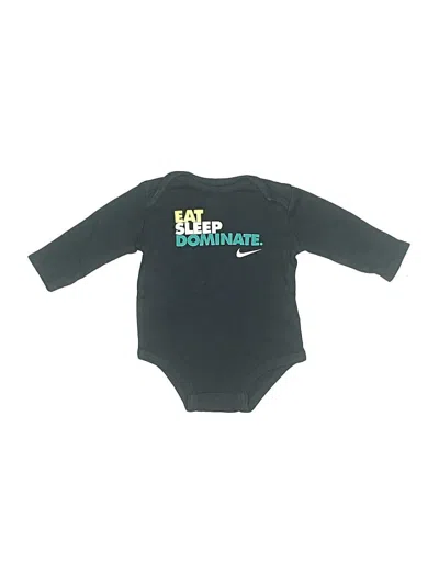 Pre-owned Nike Babies' Long Sleeve Onesie In Black