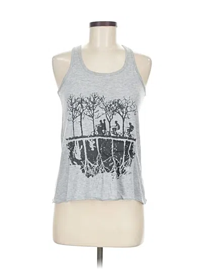 Pre-owned Bella Tank Top Silver Halter Neckline Tops