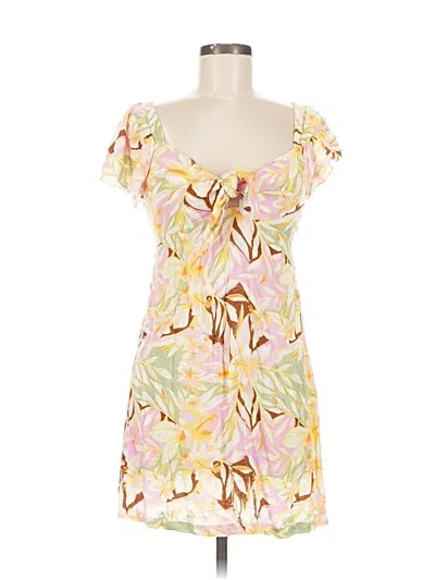 Pre-owned Roxy Casual Dress In Yellow