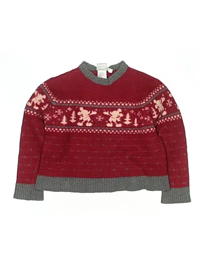 Pre-owned Disney Kids' Wool Pullover Sweater In Red