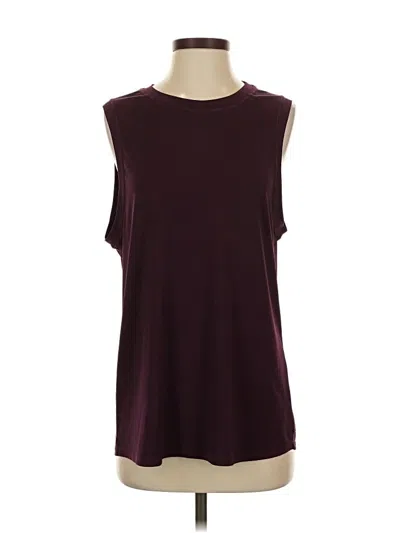 Pre-owned Fabletics Sleeveless T-shirt In Burgundy