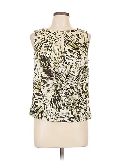 Pre-owned Ann Taylor Sleeveless Blouse In White