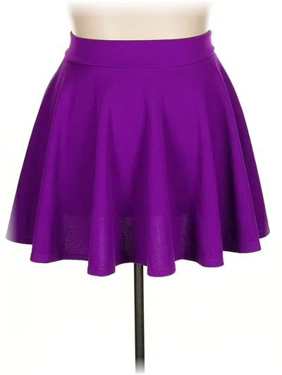 Urban Coco Casual Skirt In Purple