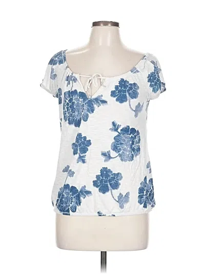 Pre-owned Aéropostale Short Sleeve Blouse In Blue