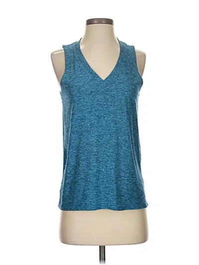 Pre-owned Beyond Yoga Tank Top Blue Plunge Neckline Tops