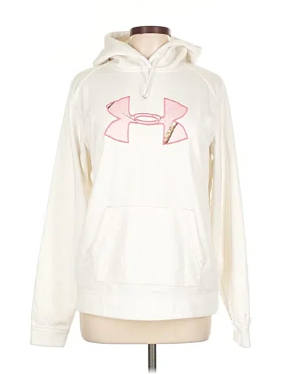 Pre-owned Under Armour Pullover Hoodie In White