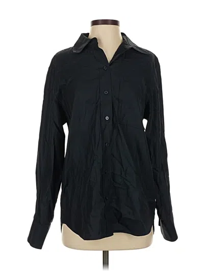 Pre-owned Cos Long Sleeve Button Down Shirt In Black