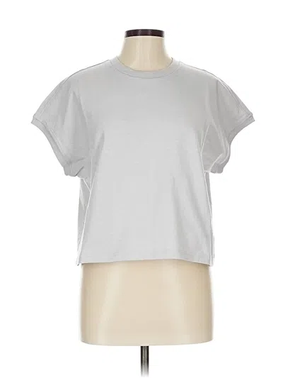Pre-owned Zenana Short Sleeve T-shirt In Silver