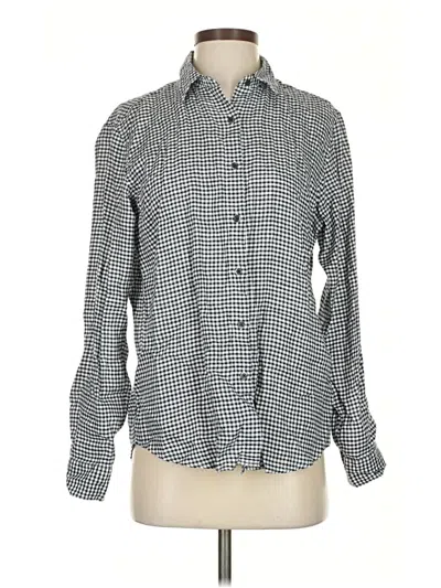 Pre-owned Uniqlo Long Sleeve Button Down Shirt In Gray