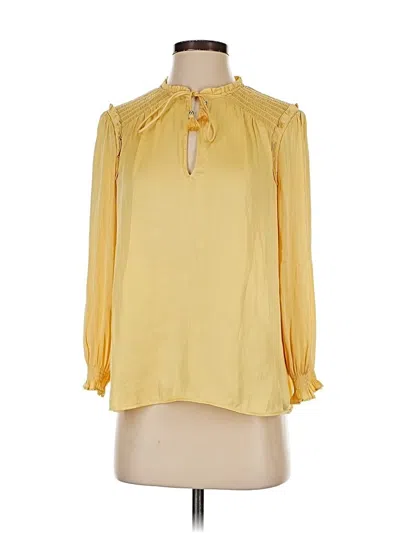Pre-owned Paige 3/4 Sleeve Blouse In Gold