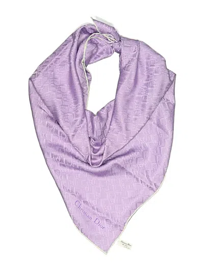 Pre-owned Dior Silk Scarf In Purple