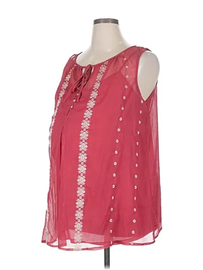 Pre-owned Motherhood Sleeveless Blouse In Red