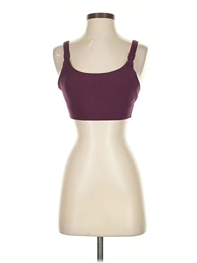 Pre-owned Girlfriend Collective Sports Bra In Burgundy