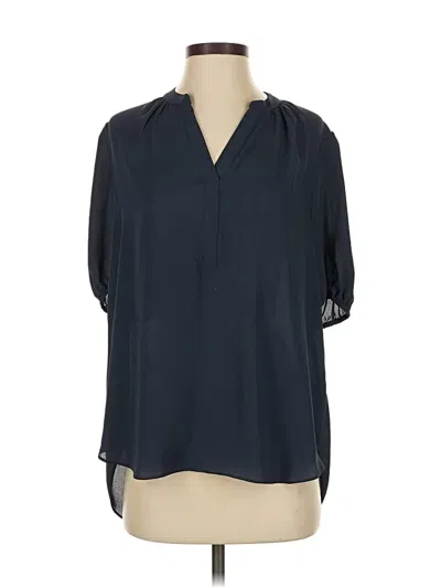 Pre-owned Nydj Short Sleeve Blouse In Blue