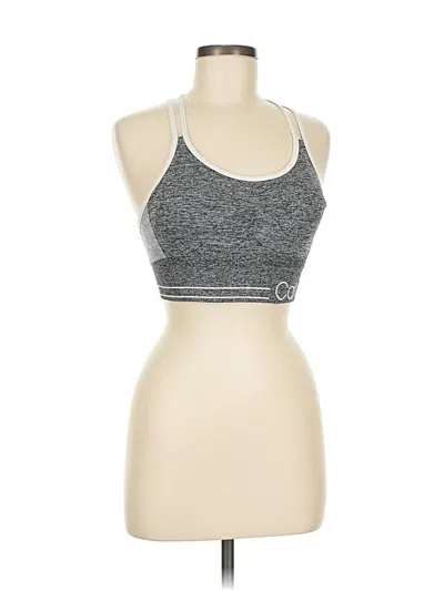 Pre-owned Calvin Klein Performance Tank Top Gray Halter Neckline Tops