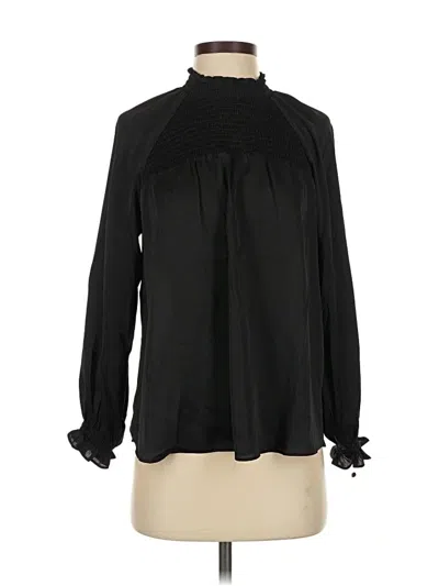 Pre-owned Nanette Lepore Long Sleeve Blouse In Black
