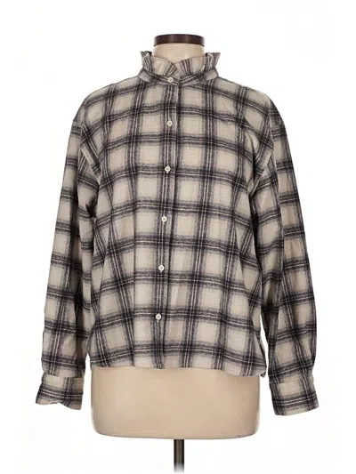 Pre-owned Banana Republic Factory Store Long Sleeve Button Down Shirt In Gray