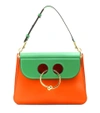 Jw Anderson Medium Pierce Leather Shoulder Bag In Taegeriee Greee