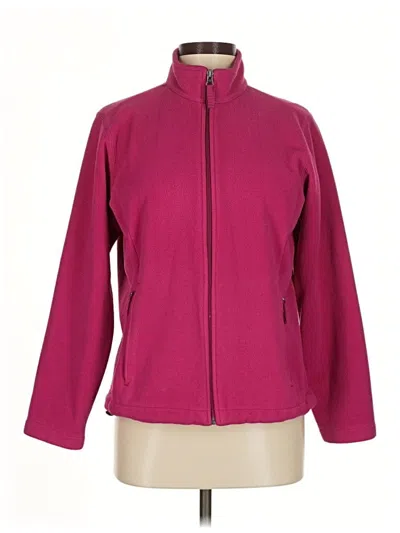 Pre-owned Lands' End Fleece Jacket In Pink