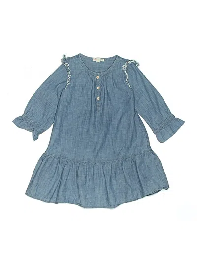 Pre-owned Crewcuts Kids' Dress In Blue
