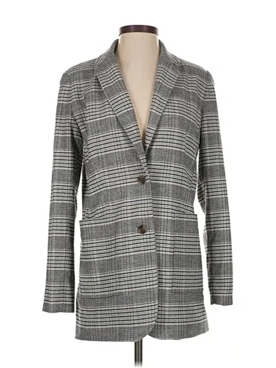 Pre-owned Lands' End Blazer Jacket In Gray