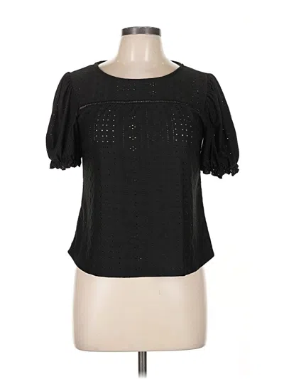 Pre-owned W5 Short Sleeve Top Black Keyhole Neckline Tops
