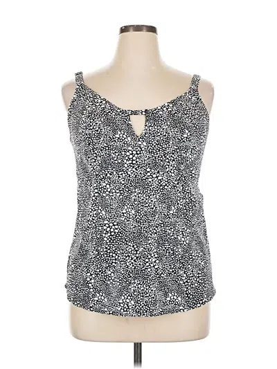 Elomi Sleeveless Top Silver Keyhole Neckline Tops In Silver