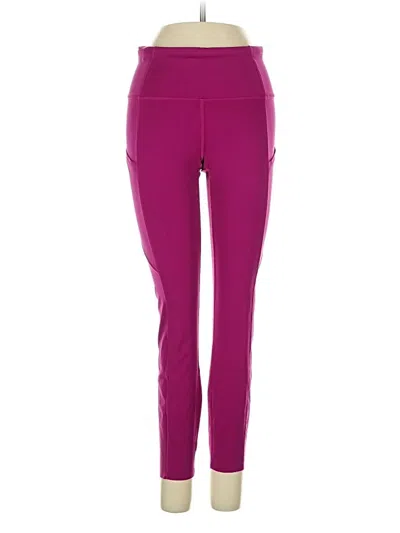 Pre-owned Lululemon Athletica Active Pants In Burgundy