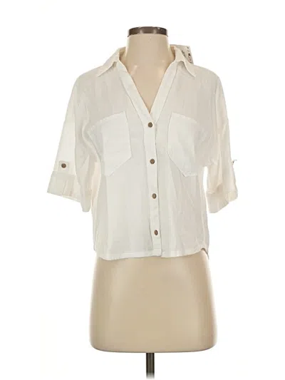 Zara Short Sleeve Blouse In White
