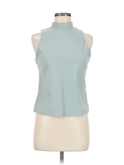 Pre-owned Active Tank Top Blue Halter Neckline Tops