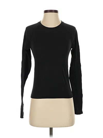Pre-owned Athleta Long Sleeve T-shirt In Black